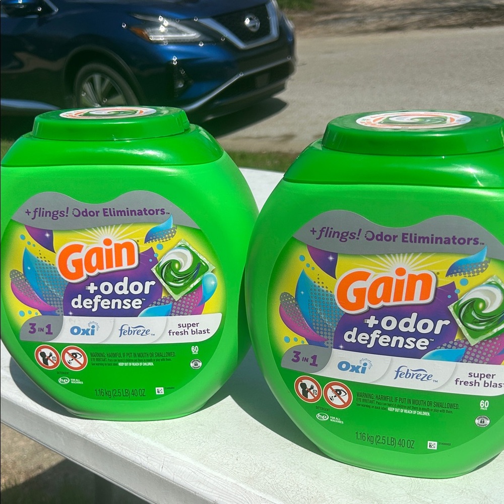 Gain +Odor Defense Laundry Detergent Pods - bundle of 2